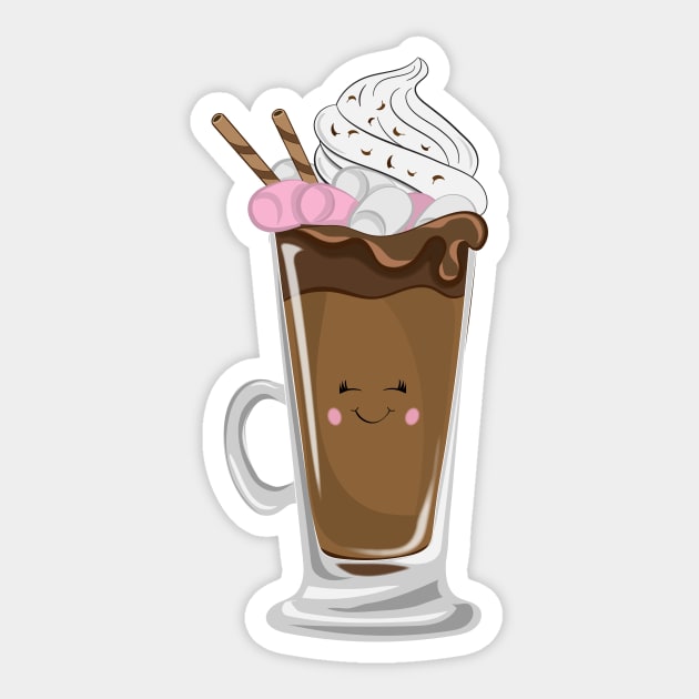 Cosy Hot Chocolate Drink Sticker by Cosmic-Fandom